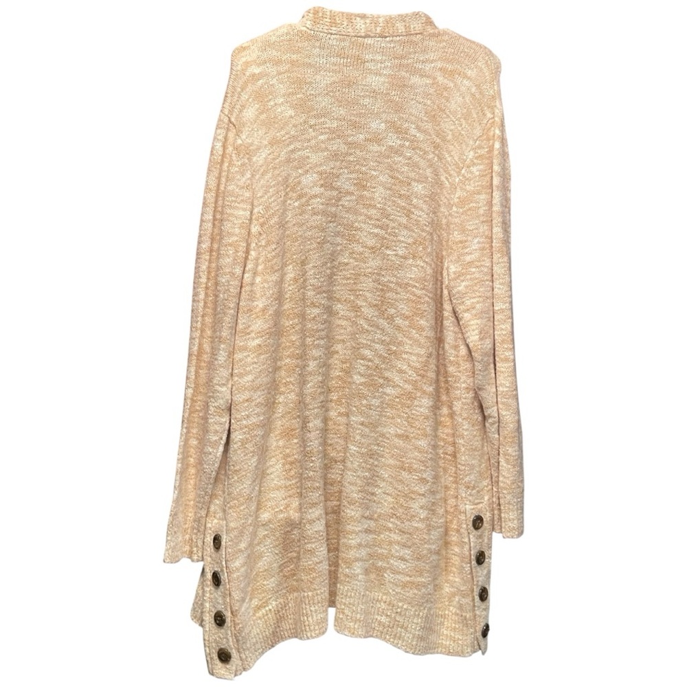 Lane Bryant Women Open Front Cardigan Beige Button Detail Long Sleeve Size 18/20 - Picture 11 of 11